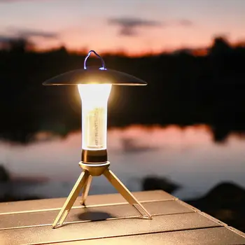 Преносим фенер за палатка с подвижен статив USB Rec-hargeable LED аварийна светлина светлина с окачен контур подходящ