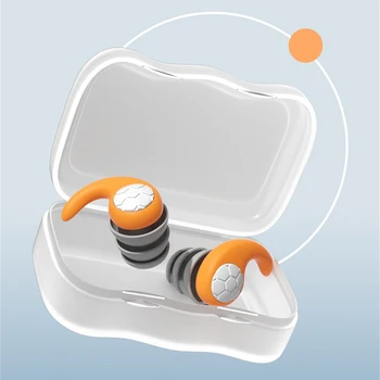 1 бр. Силиконова тапа за уши Сън за намаляване на шума Щепсел за уши Пътуване Работа Защита на слуха Водоустойчив плуване Мек протектор за уши