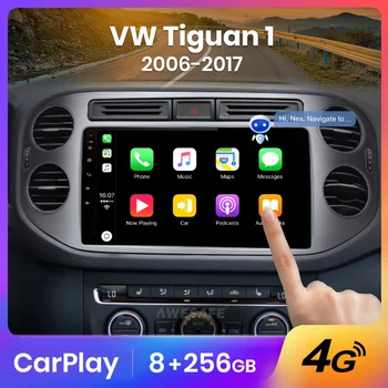 AWESAFE PX9 8+128G Android Auto Radio За VW Volkswagen Tiguan 1 NF 2006 2008-2016 Carplay Car Multimedia 2din autoradio dab rds