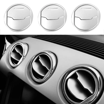ABS Car Dashboard Централен климатик Vent Ring Cover Trim стикер за Ford Mustang 2015 Up Car Styling